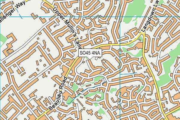 SO45 4NA map - OS VectorMap District (Ordnance Survey)