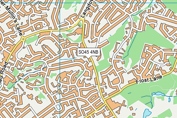 SO45 4NB map - OS VectorMap District (Ordnance Survey)