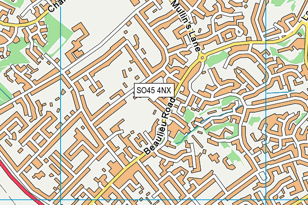 SO45 4NX map - OS VectorMap District (Ordnance Survey)