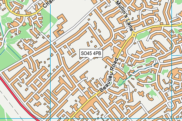 SO45 4PB map - OS VectorMap District (Ordnance Survey)