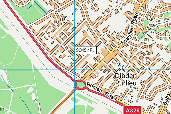 SO45 4PL map - OS VectorMap District (Ordnance Survey)