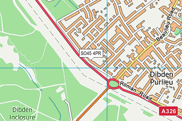 SO45 4PR map - OS VectorMap District (Ordnance Survey)