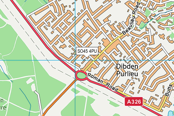 SO45 4PU map - OS VectorMap District (Ordnance Survey)