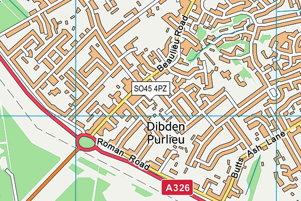 SO45 4PZ map - OS VectorMap District (Ordnance Survey)