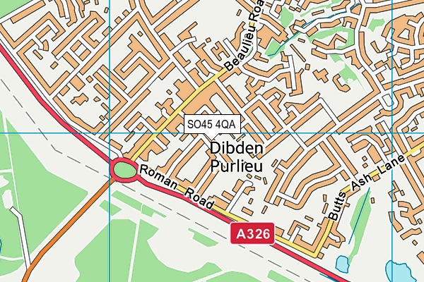 SO45 4QA map - OS VectorMap District (Ordnance Survey)