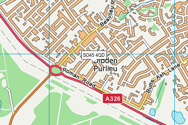 SO45 4QD map - OS VectorMap District (Ordnance Survey)