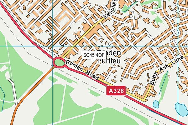 SO45 4QF map - OS VectorMap District (Ordnance Survey)