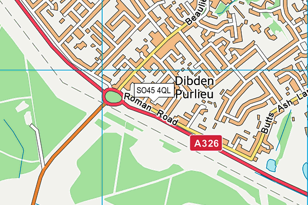 SO45 4QL map - OS VectorMap District (Ordnance Survey)