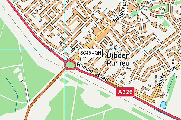 SO45 4QN map - OS VectorMap District (Ordnance Survey)