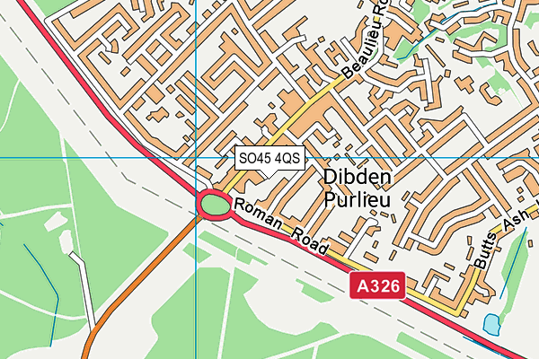 SO45 4QS map - OS VectorMap District (Ordnance Survey)