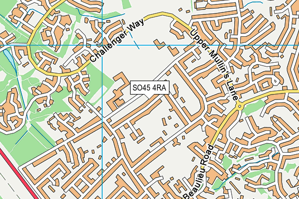 SO45 4RA map - OS VectorMap District (Ordnance Survey)