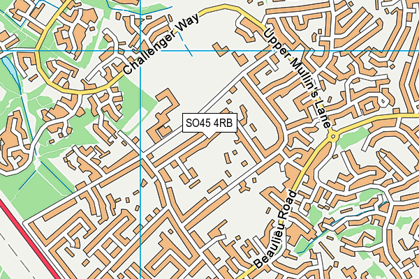 SO45 4RB map - OS VectorMap District (Ordnance Survey)