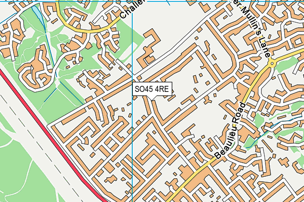 SO45 4RE map - OS VectorMap District (Ordnance Survey)