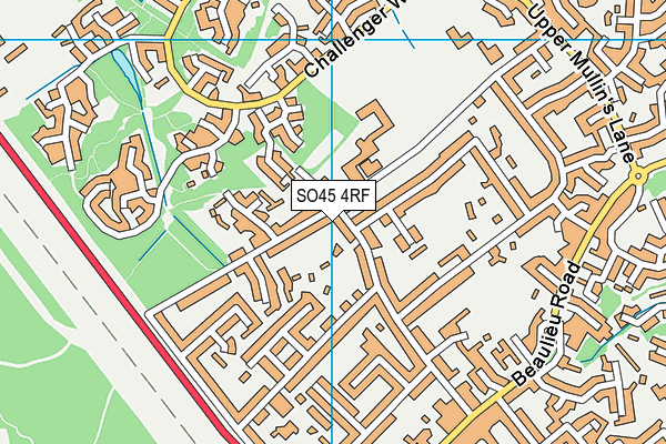 SO45 4RF map - OS VectorMap District (Ordnance Survey)