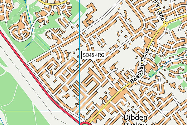 SO45 4RG map - OS VectorMap District (Ordnance Survey)