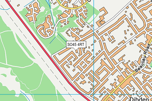 SO45 4RT map - OS VectorMap District (Ordnance Survey)