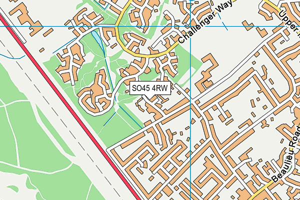 SO45 4RW map - OS VectorMap District (Ordnance Survey)