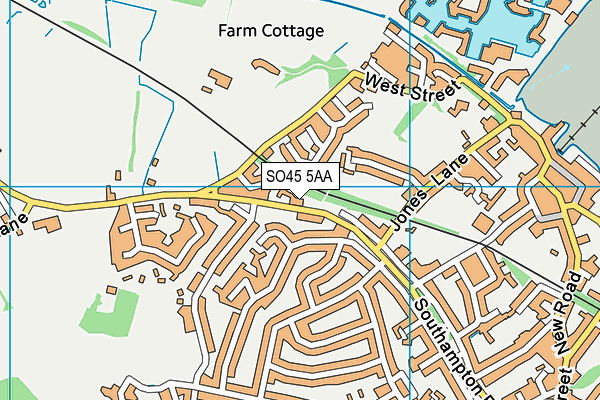 SO45 5AA map - OS VectorMap District (Ordnance Survey)