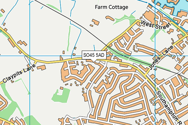 SO45 5AD map - OS VectorMap District (Ordnance Survey)