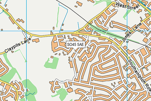 SO45 5AE map - OS VectorMap District (Ordnance Survey)