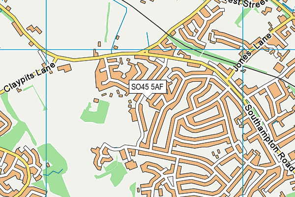 SO45 5AF map - OS VectorMap District (Ordnance Survey)