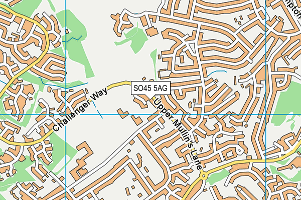 SO45 5AG map - OS VectorMap District (Ordnance Survey)