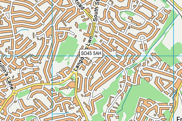 SO45 5AH map - OS VectorMap District (Ordnance Survey)