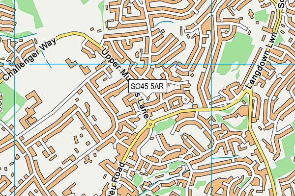 SO45 5AR map - OS VectorMap District (Ordnance Survey)