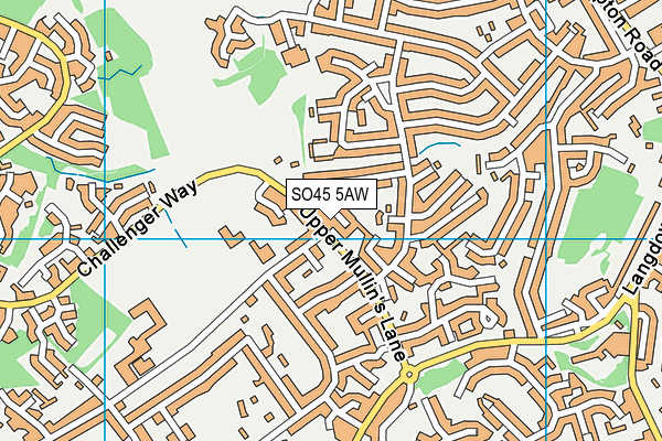 SO45 5AW map - OS VectorMap District (Ordnance Survey)