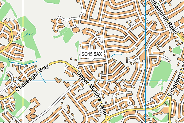SO45 5AX map - OS VectorMap District (Ordnance Survey)