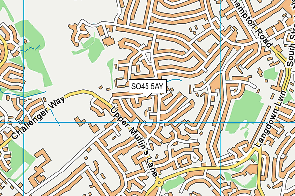 SO45 5AY map - OS VectorMap District (Ordnance Survey)