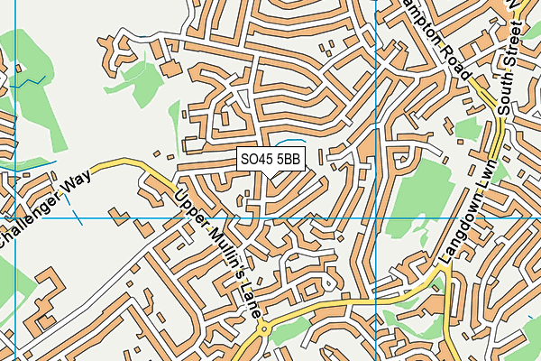 SO45 5BB map - OS VectorMap District (Ordnance Survey)