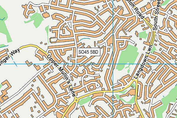 SO45 5BD map - OS VectorMap District (Ordnance Survey)