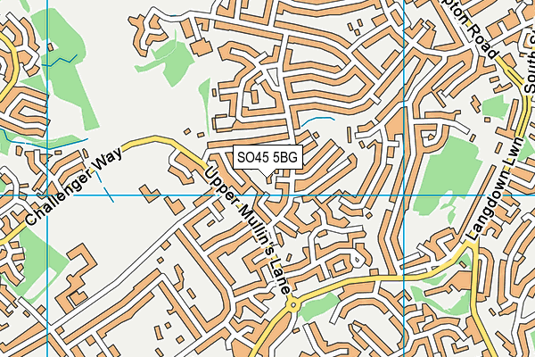 SO45 5BG map - OS VectorMap District (Ordnance Survey)