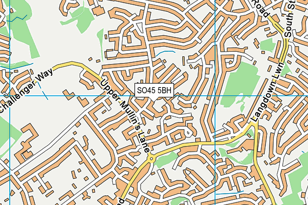 SO45 5BH map - OS VectorMap District (Ordnance Survey)