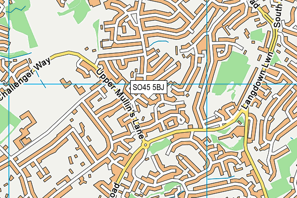 SO45 5BJ map - OS VectorMap District (Ordnance Survey)