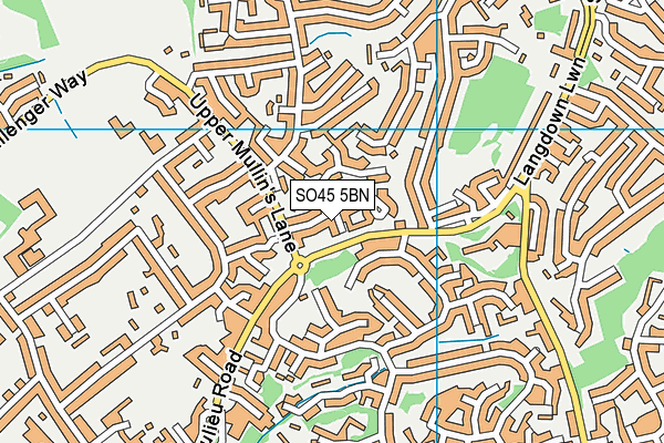 SO45 5BN map - OS VectorMap District (Ordnance Survey)