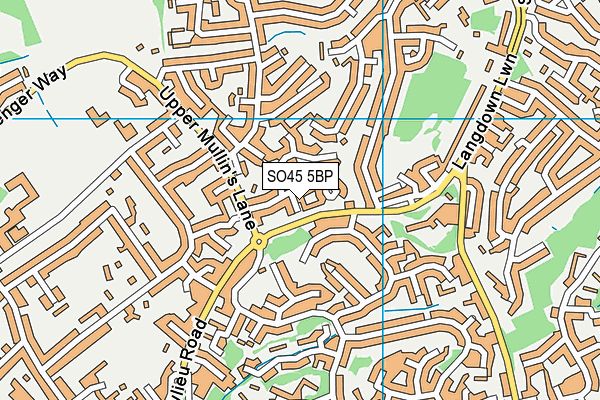 SO45 5BP map - OS VectorMap District (Ordnance Survey)