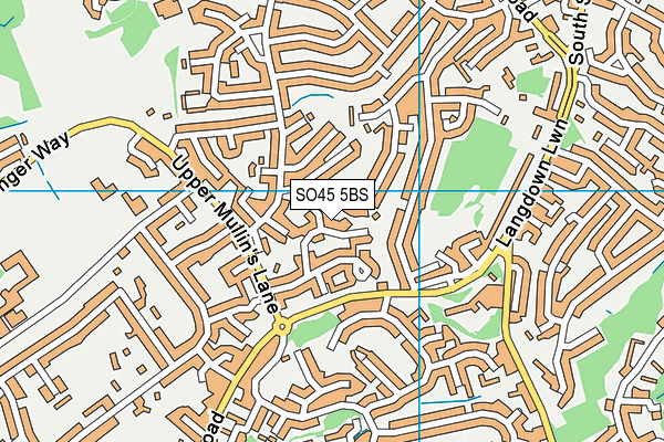 SO45 5BS map - OS VectorMap District (Ordnance Survey)