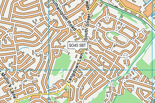 SO45 5BT map - OS VectorMap District (Ordnance Survey)