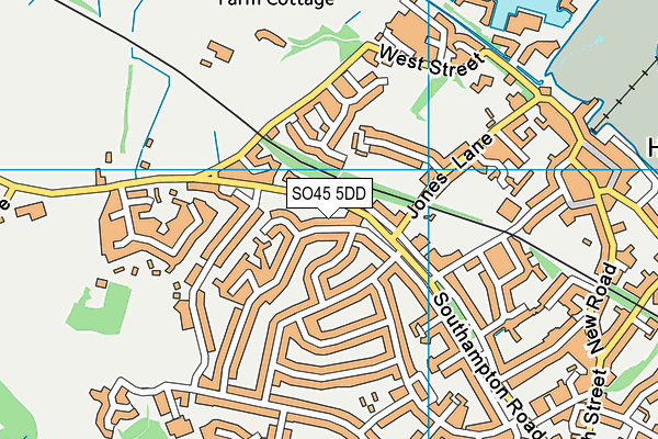 SO45 5DD map - OS VectorMap District (Ordnance Survey)