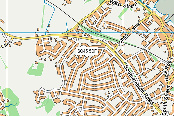 SO45 5DF map - OS VectorMap District (Ordnance Survey)