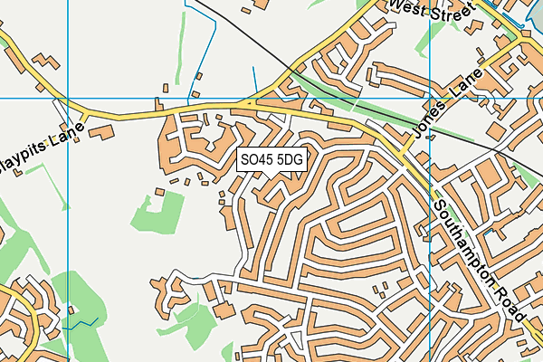 SO45 5DG map - OS VectorMap District (Ordnance Survey)