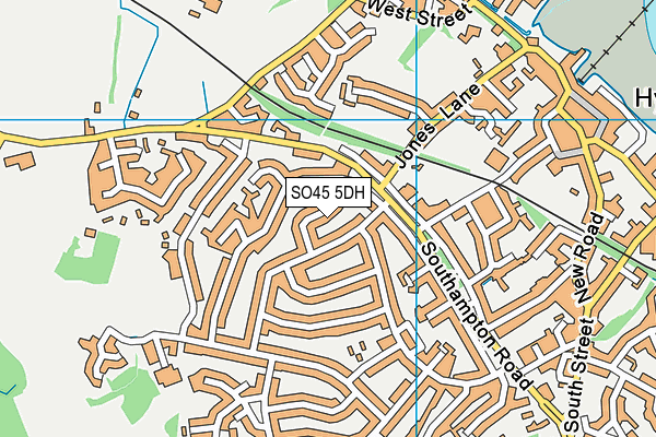 SO45 5DH map - OS VectorMap District (Ordnance Survey)