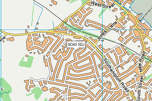 SO45 5DJ map - OS VectorMap District (Ordnance Survey)