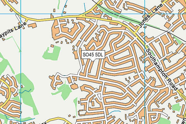 SO45 5DL map - OS VectorMap District (Ordnance Survey)