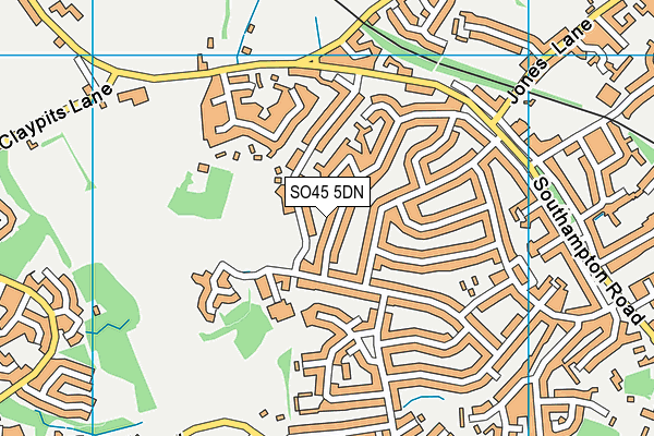 SO45 5DN map - OS VectorMap District (Ordnance Survey)