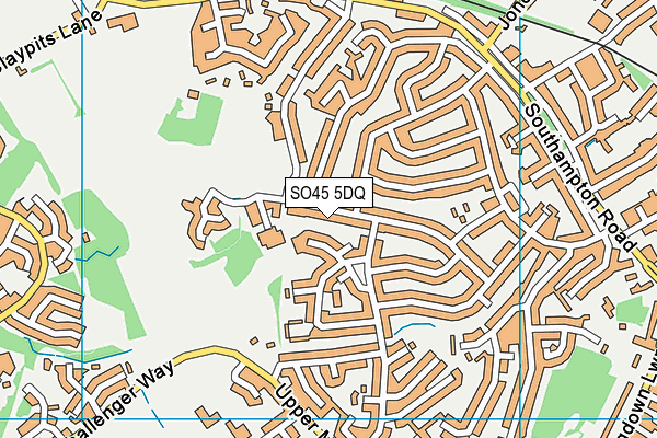 SO45 5DQ map - OS VectorMap District (Ordnance Survey)