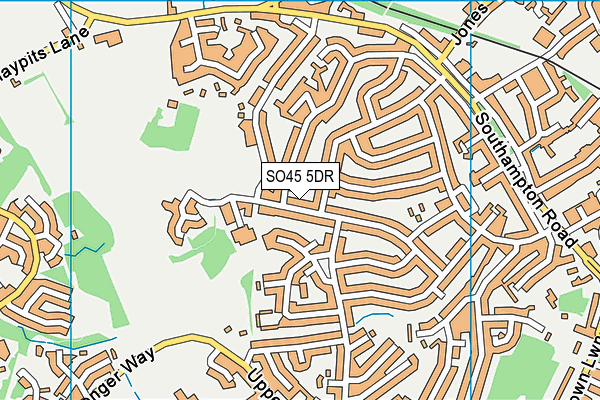 SO45 5DR map - OS VectorMap District (Ordnance Survey)