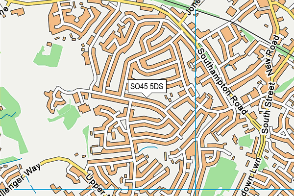 SO45 5DS map - OS VectorMap District (Ordnance Survey)